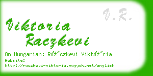 viktoria raczkevi business card